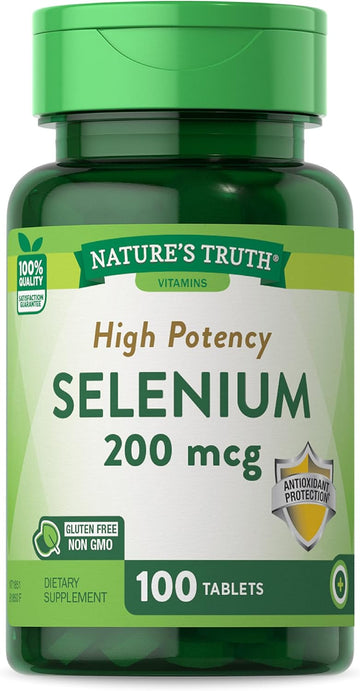Selenium 200Mcg | 100 Tablets | High Potency | Non-Gmo, Gluten Free Supplement | By Nature'S Truth