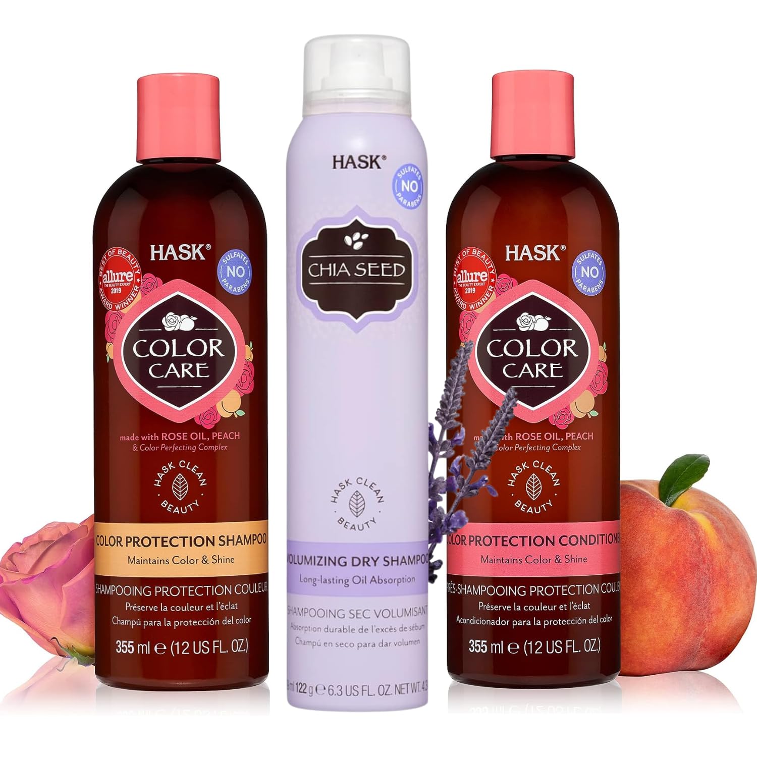 Hask Color Care X Chia Collection: 1 Chia Seed Dry Shampoo And 1 Color Care Shampoo And Conditioner Set