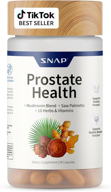 Snap Supplements Prostate Health Support Supplement Bundle With Nitric Oxide Booster – 90 Capsules & 60 Capsules