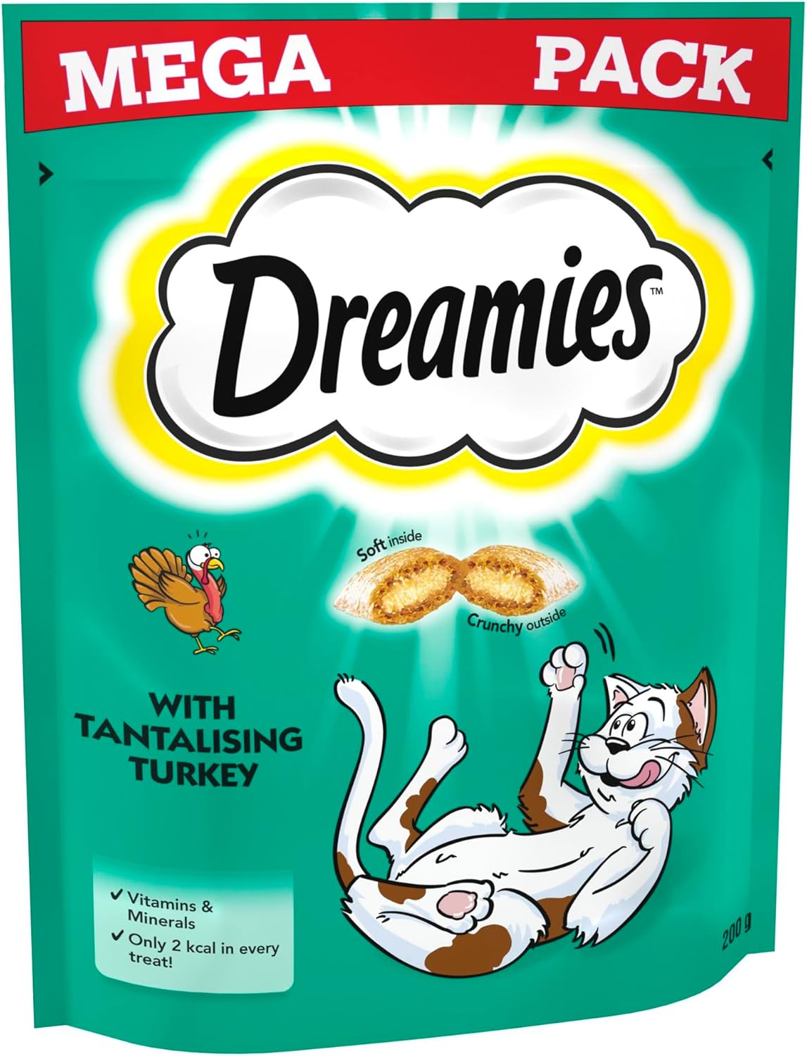 DREAMIES Cat Treats with Turkey Mega Pack 200g?390107