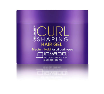 Giovanni Curl Habit Hair Gel - Medium Hold, Lightweight, Moisturizes & Tames Curly Hair, Controls Frizz & Static, Silicone-Free - 10.5 Oz