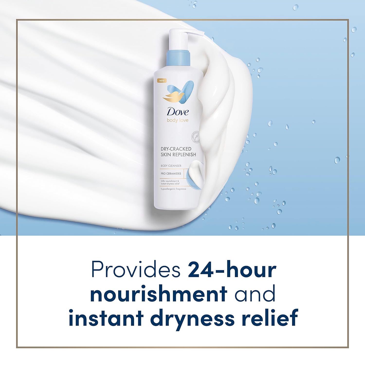 Dove Body Love Body Cleanser Body Wash 3 Count Dry-Cracked Skin Replenish Hypoallergenic For 24 Hour Nourishment & Instant Dryness Relief With Pro Ceramides Body Cleanser 17.5 Fo : Beauty & Personal Care
