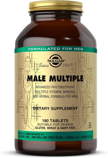 Solgar Male Multiple, 180 Tablets - Multivitamin, Mineral & Herbal For