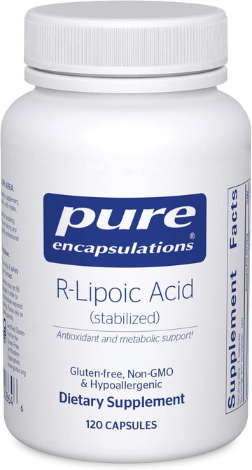 Pure Encapsulations R-Lipoic Acid (Stabilized) | Hypoallergenic Supplement with Enhanced Antioxidant Protection and Metabolic Support | 120 Capsules