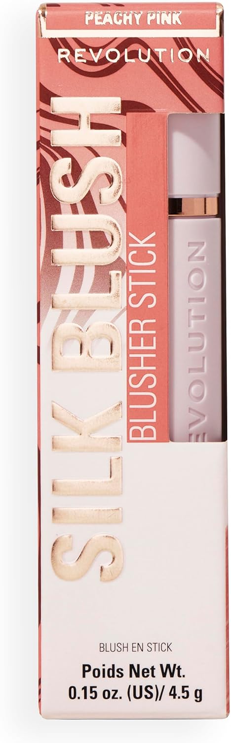 Revolution, Skin Silk Marble Blush Stick, Buildable Colour for Cheek, Eye, & Lip, Cream-to-Powder Formula, Vegan & Cruelty-Free, Peachy Pink, 4.5g : Amazon.co.uk: Beauty