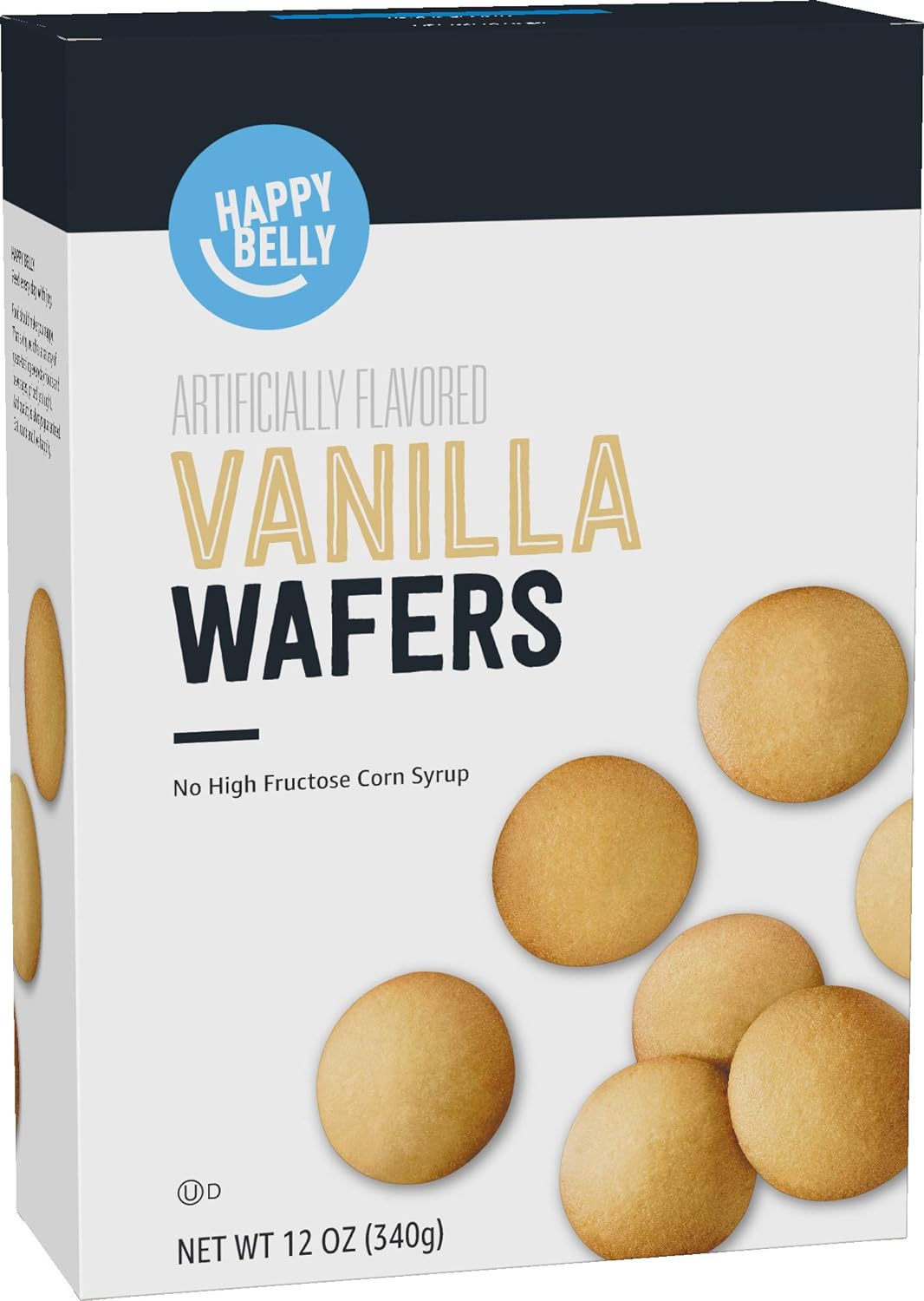 Amazon Brand - Happy Belly Vanilla Wafers, 12 ounce (Pack of 1)