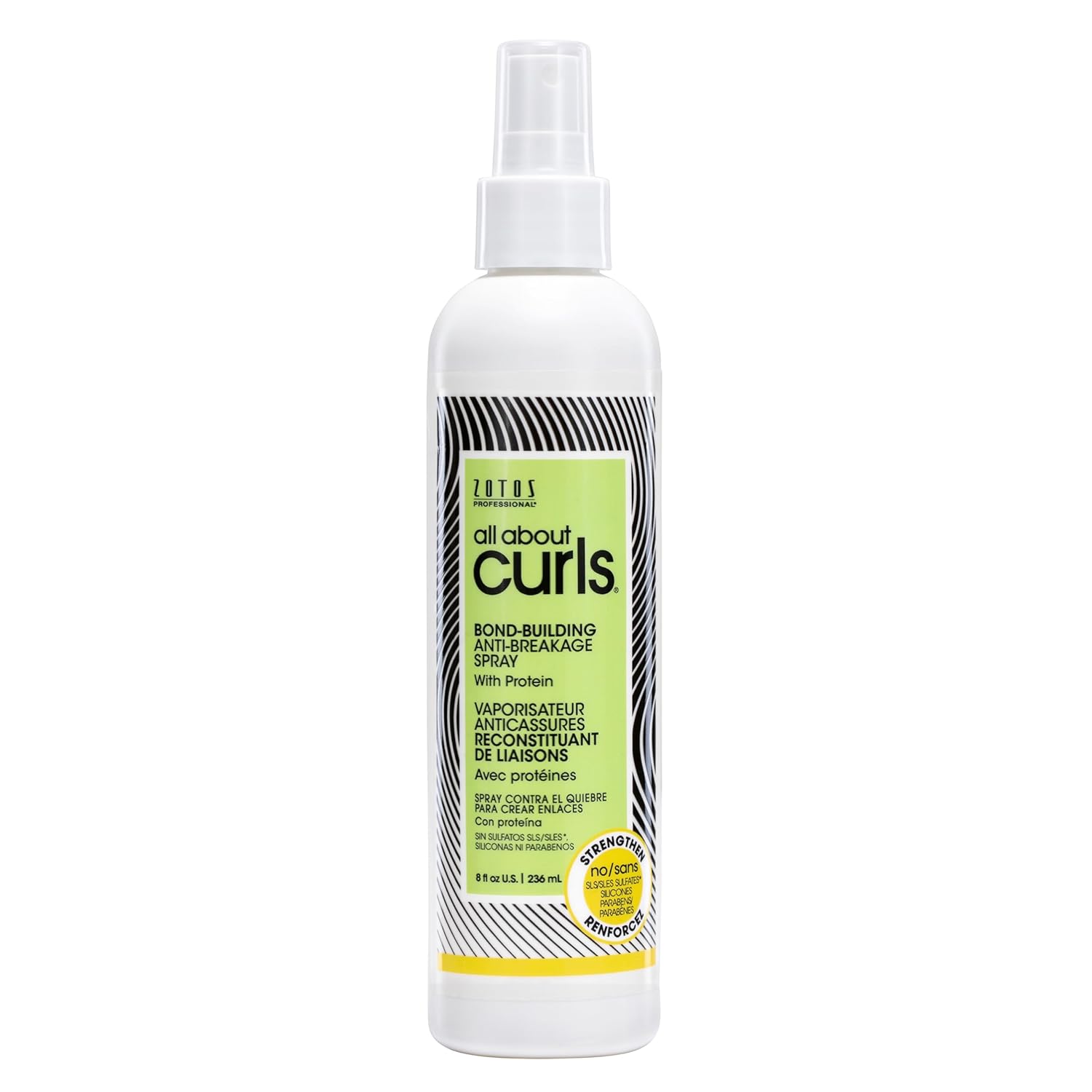 All About Curls Bond Building Anti-Breakage Spray, Strengthens & Protects, Vegan & Cruelty Free, Sulfate Free, 8 Fl Oz