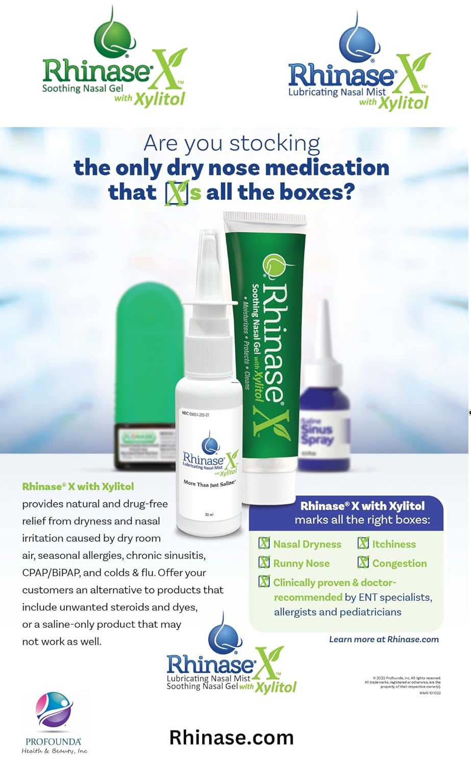 Rhinase X Combo Pack - Nasal Gel (30G) & Spray (30Ml) For Complete Nasal Relief From: Dryness, Congestion, Post Nasal Drip, And Allergies. Retain Moisture For Dry Nose Relief : Health & Household