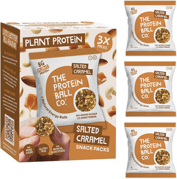 Protein Balls Blueberry Oat Muffin Flavour By The Protein Ball Co- Pack Of 18 Breakfast Balls - 100% Natural Plant Based Vitamin Enriched - 3X45G Bags - High Fibre Gluten Free No Artificial Sweeteners