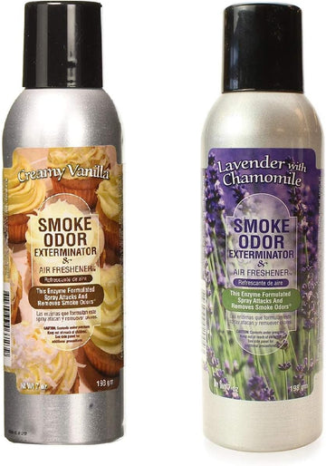 Creamy Vanilla and Lavender With Chamomile Smoke Odor Exterminator 7oz Sprays 2 Pack (1 Each)
