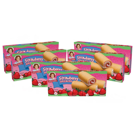 Little Debbie Strawberry Shortcake Rolls, 36 Individually Wrapped Cake Rolls (6 Boxes)