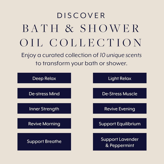 Aromatherapy Associates Discovery Collections Miniature Bath & Shower Oil Set, 10 X 3 Ml, 100% Natural Formulation Infused Body Oil Body Treatment Home Spa