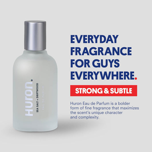 Huron Eau De Parfum - Everyday Fragrance For Men - Clean, Aromatic Notes Of Mandarin, Cardamom, Blue Sage, Lavender & Ocean Air - Long Lasting Men'S Cologne - Safe, Clean Ingredients - 1.7 Fl. Oz