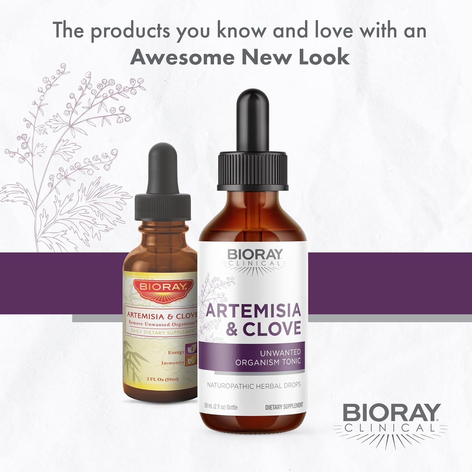 Bioray Professional Artemisia & Clove - 2 Fl Oz - Unwanted Organism Removal With Medicinal Mushrooms - Non-Gmo, Vegetarian, Gluten Free : Health & Household