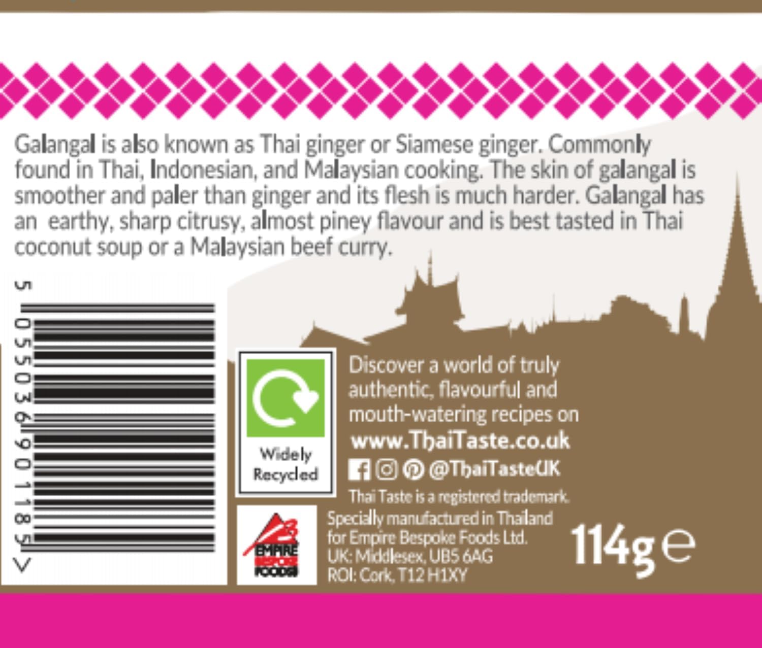 Thai Taste Galangal, 114 G