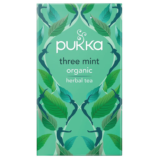 Pukka Three Mint Tea Organic Peppermint Spearmint And Fieldmint Tea - 20 Tea Bags