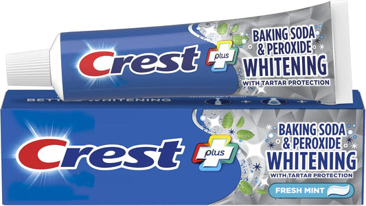 Crest Baking Soda And Peroxide Whitening With Tartar Protection Fresh Mint Flavor Toothpaste 8.2 Oz (Pack Of 6)