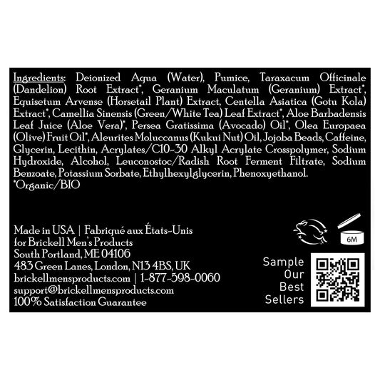 Brickell Men'S Renewing Face Scrub For Men, Natural And Organic Deep Exfoliating Facial Scrub Formulated With Jojoba Beads, Coffee Extract And Pumice, 2 Ounce, Scented