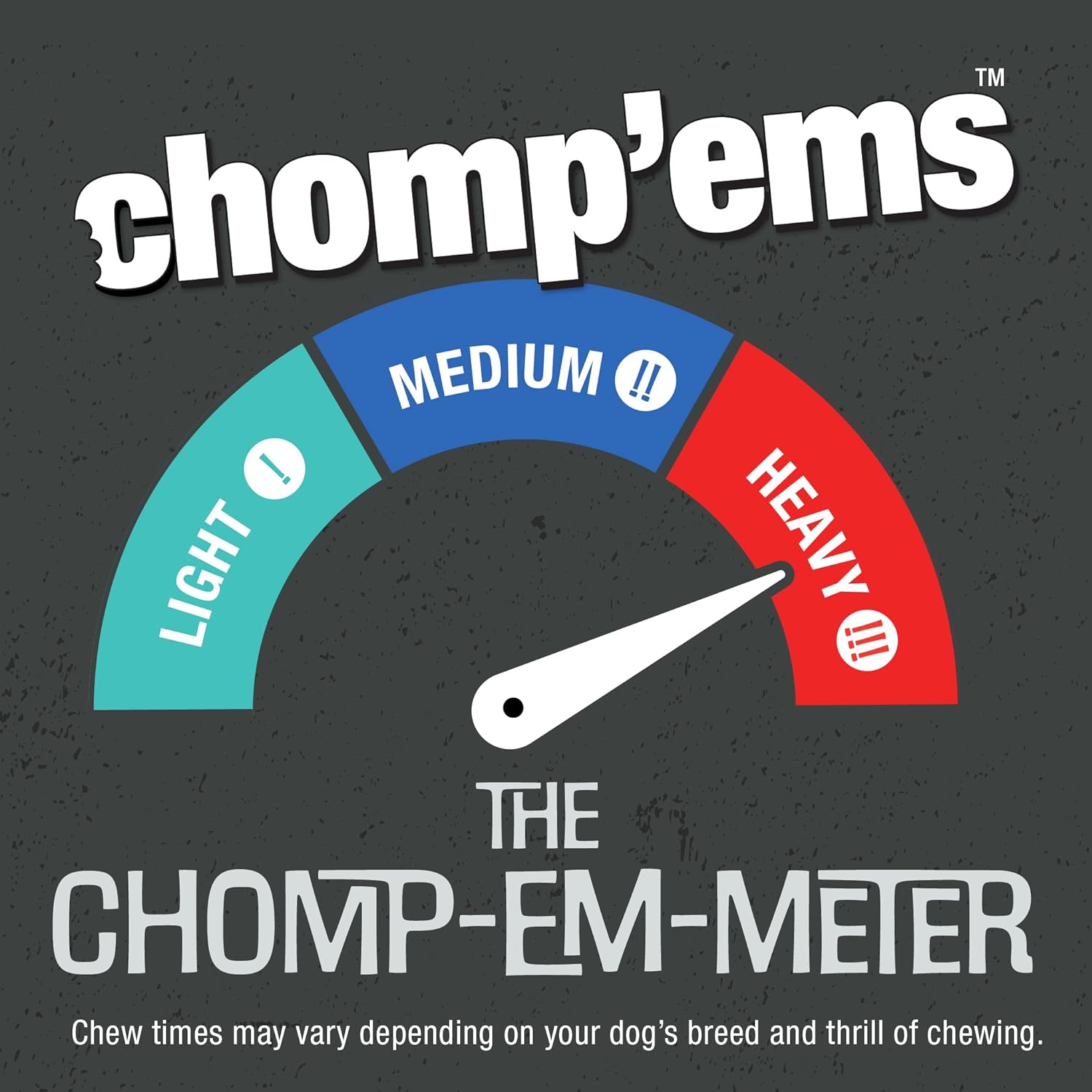 CHOMP 'EMS Ruffin' It 21013 Purehide Dog Chew, Size 12 : Pet Supplies