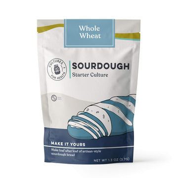 Cultures For Health Whole Wheat Sourdough Starter | Dehydrated Heirloom Culture For Diy Artisan Bread | Perfect For Muffins, Pancakes, Whole Wheat Pasta, & More | Non-Gmo Prebiotic Sourdough Bread