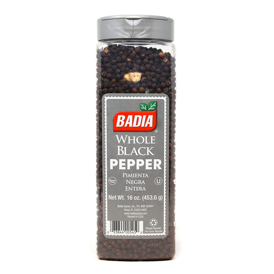 Badia Whole Black Pepper, 16 Ounce (Pack of 6)