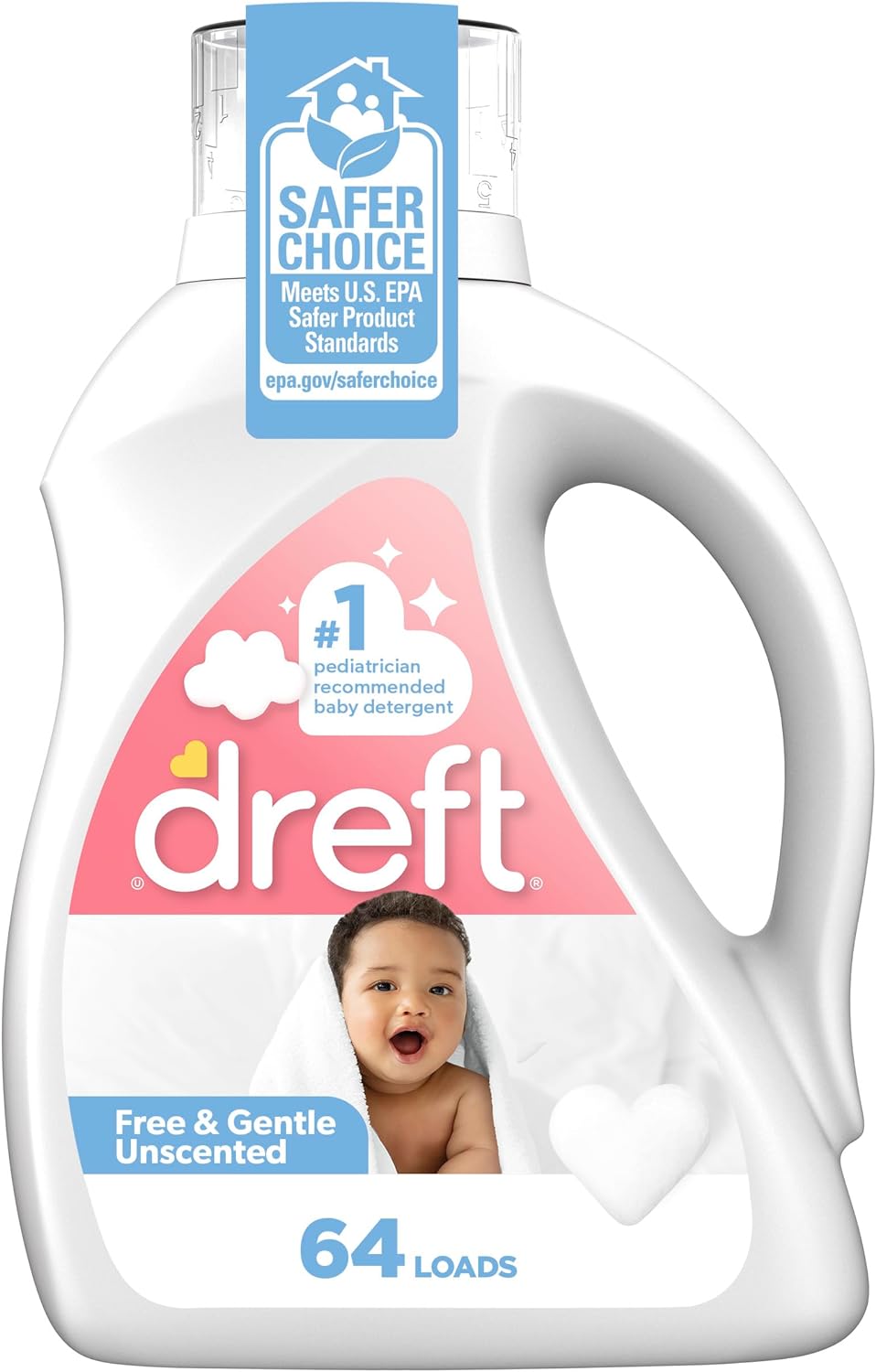 Dreft Liquid Laundry Baby Detergent Unscented 92 Fl Oz 64 Loads