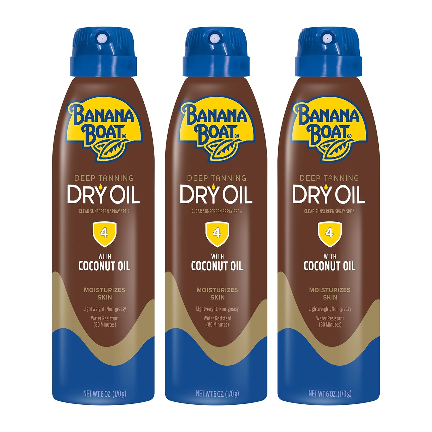 Banana Boat Deep Tanning Dry Oil Clear Spray Sunscreen Spf 4, 6Oz | Tanning Sunscreen Spray, Banana Boat Dry Oil Spf 4, Dark Tanning Oil, Spf Tanning Oil, Oxybenzone Free Sunscreen, 6Oz