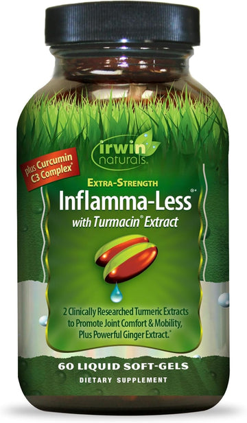 Irwin Naturals Extra-Strength Inflamma-Less With Turmacin Extract - 60 Liquid Soft-Gels - For An Active Lifestyle