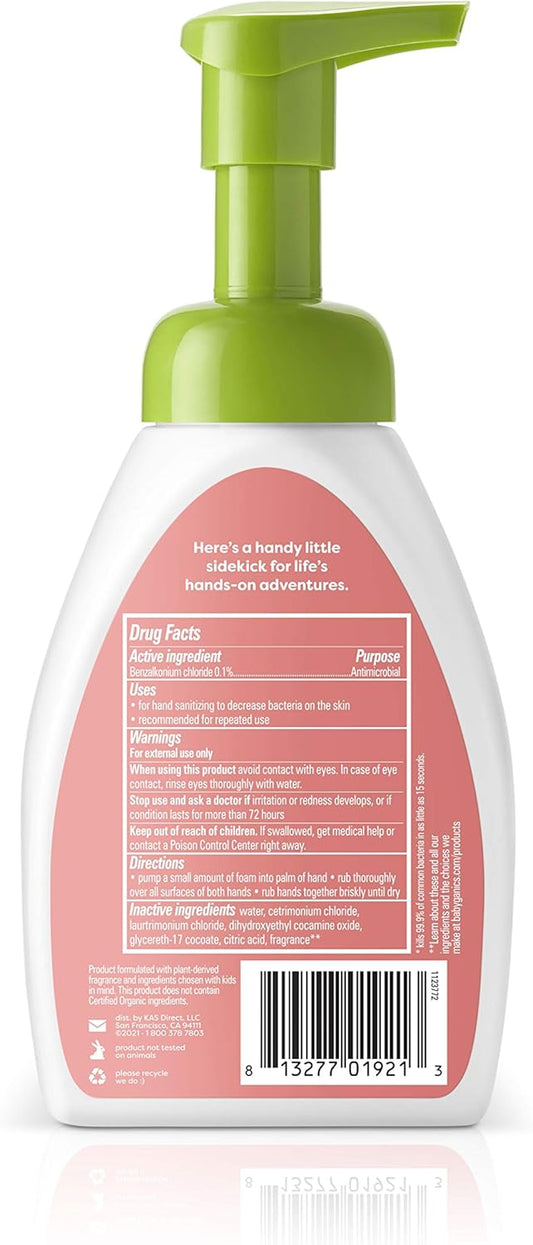 Babyganics Kids Foaming Pump Hand Sanitizer, Alcohol Free, Cupcake, Kills 99.9% Of Common Bacteria, Moisturizing, 8.45 Fl Oz (Pack Of 3)