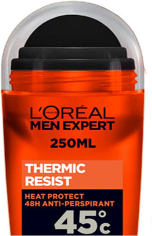 L'Oréal Paris Men Expert 48H Shirt Protect Anti-Perspirant Roll On Deodorant For Men, 50Ml Pack Of 6, Bulk Buy