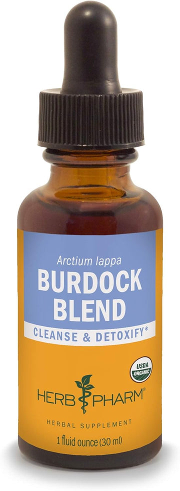 Herb Pharm Burdock Blend Liquid Extract to Support Cleansing & Detoxifying - 1 Ounce (DBURD01)