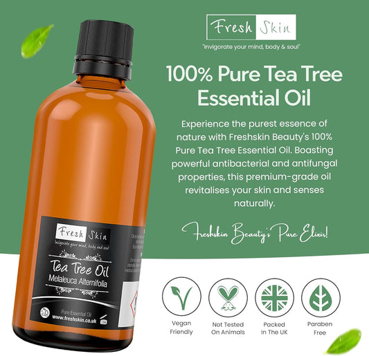 freshskin beauty ltd | Tea Tree Essential Oil - 100ml - 100% Pure & Natural Essential Oils