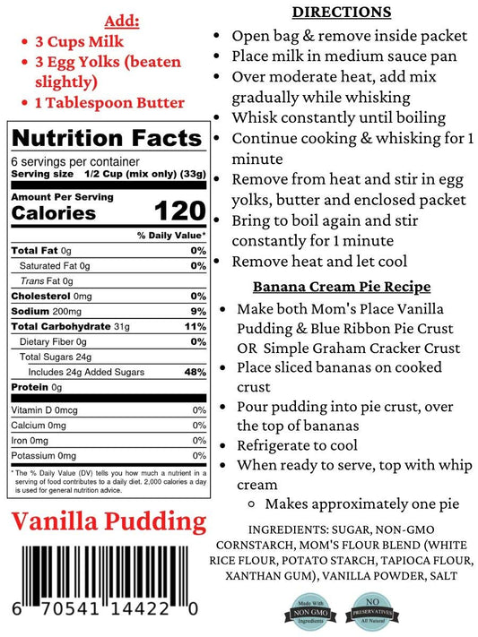 Gluten Free Vanilla Pudding Mix