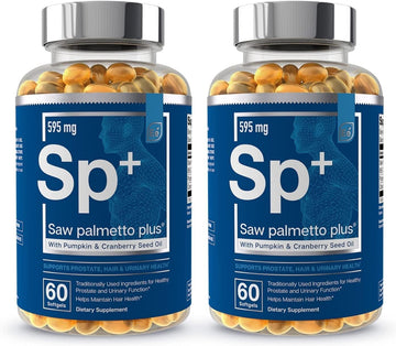 Essential Elements Saw Palmetto Plus - Prostate Health Supplement For Men With Pumpkin And Cranberry Seed Oil | Supports Bladder And Urinary Health 120 Softgels