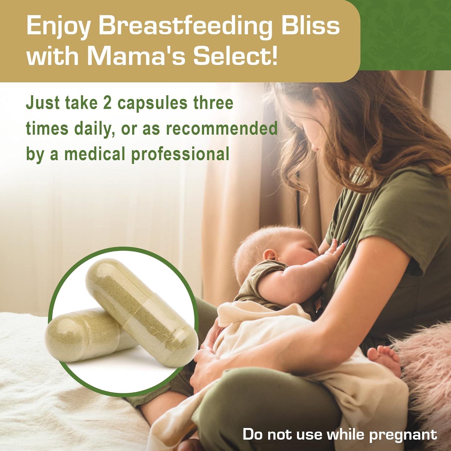 Mama’s Select Organic Fenugreek Capsules, Breastfeeding Supplement for Women, Increase Milk Supply for Lactation - Potent Organic Fenugreek Seed Powder - 610 mg per Capsule, 120 Vegetarian Capsules : Health & Household