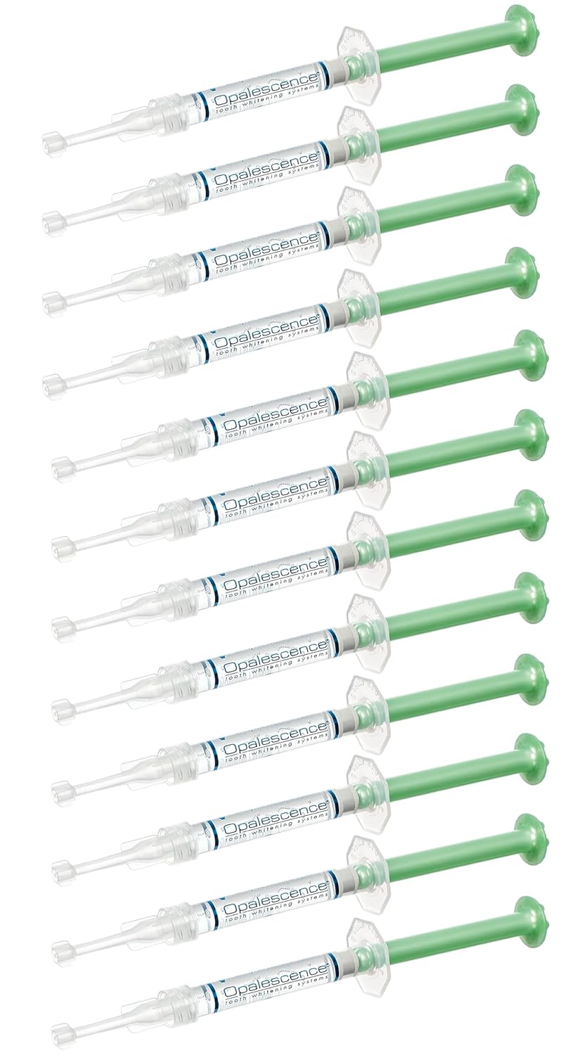 Opalescence 20% Gel Syringes Teeth Whitening - Refill Kit (6 Packs / 12 Syringes) Carbamide Peroxide. Made by Ultradent, in Mint Flavor. Tooth Whitening - B-5196-6