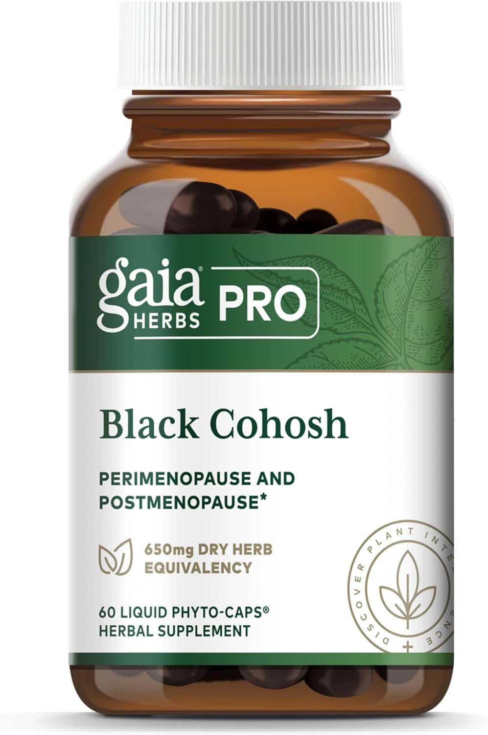 Gaia Herbs Pro Black Cohosh - Herbal Supplements For Menopause Support - Supports Hormone Balance For Women - With Black Cohosh - 60 Vegan Liquid Phyto-Capsules (60 Servings)