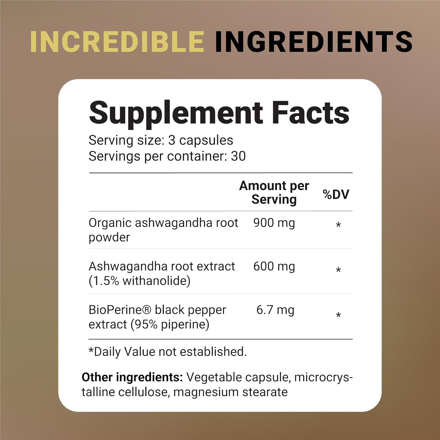 Dr. Berg Ashwagandha Capsules 1500mg - Includes Organic Ashwagandha Root with Black Pepper from Bioperine - Ashwagandha Supplements 90 Capsules : Health & Household