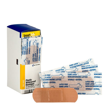 First Aid Only Fae-3003 Smartcompliance Refill 1 X 3 Waterproof Plastic Bandages, 25 Count