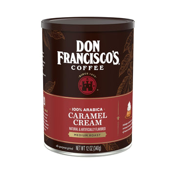 Don Francisco's Caramel Cream Flavored Ground Coffee, 12 oz Can