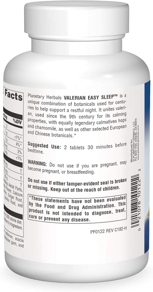 Planetary Herbals Valerian Easy Sleep 900mg - 120 Tablets