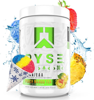 RYSE Up Supplements Core Series BCAA+EAA | Recover, Hydrate, and Build | with 5g Branched Chain Aminos and 3g Essential Aminos | 30 Servings (Tropical Snocone)