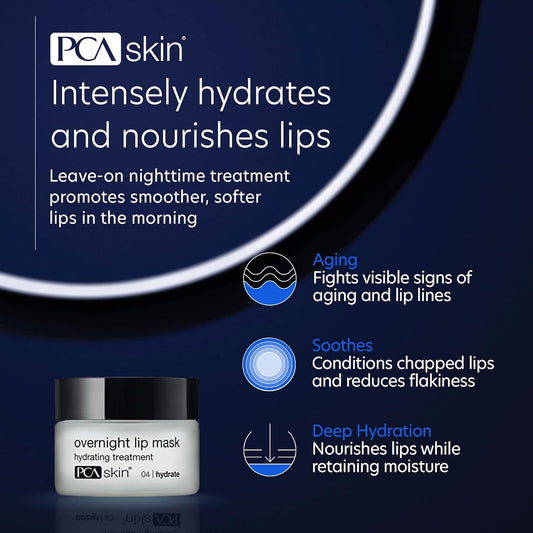 PCA SKIN Overnight Lip Mask — Ultra Hydrating Nighttime Mask Treatment to Nourish Lips (0.46 oz)