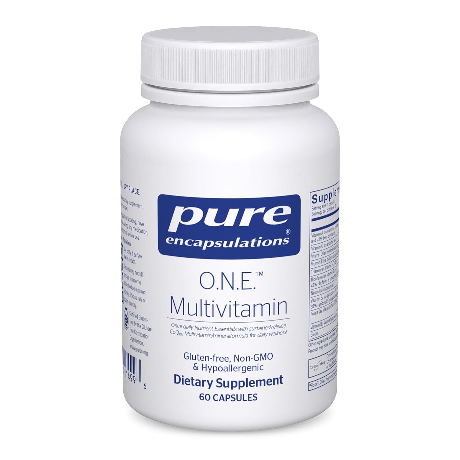 Pure Encapsulations O.N.E. Multivitamin - Once Daily Multivitamin With Antioxidant Complex Metafolin, Coq10, And Lutein To Support Vision, Cognitive Function, And Cellular Health Capsules