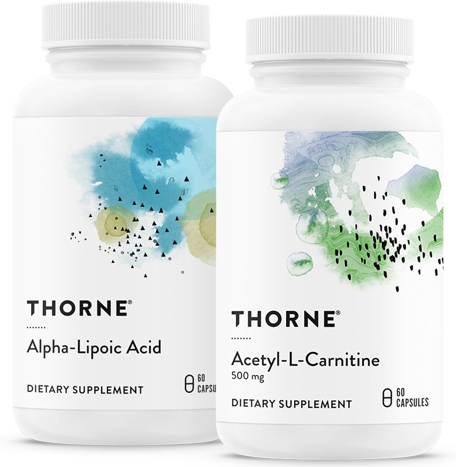 Thorne Antioxidant Nerve Support Duo - Alpha-Lipoic Acid & Acetyl-L-Carnitine Bundle - 60 Servings