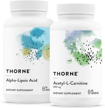 Thorne Antioxidant Nerve Support Duo - Alpha-Lipoic Acid & Acetyl-L-Carnitine Bundle - 60 Servings