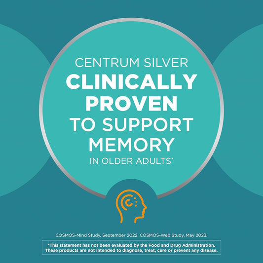 Centrum Minis Silver Multivitamin Tablet For Adults 50 Plus, Multimineral Supplement, Vitamin D3, B-Vitamins, Gluten Free, Non-Gmo Ingredients, Supports Memory And Cognition In Older Adults - 320 Ct