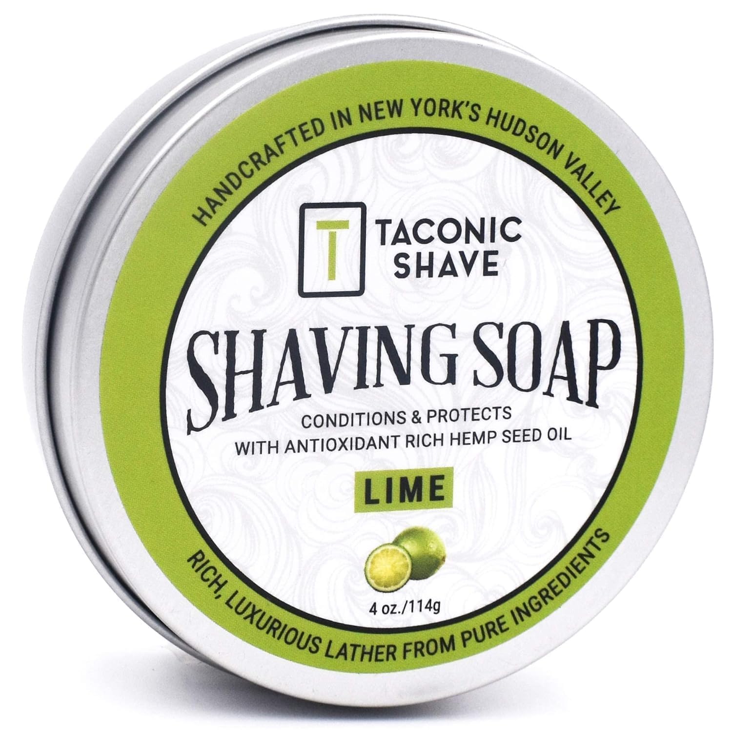 Taconic Shave Bay Rum Scent Shaving Soap – Warm Spiced Aroma – Barbershop Quality Lather Puck With Coconut & Olive Oils – Classic Wet Shave – Made In Usa