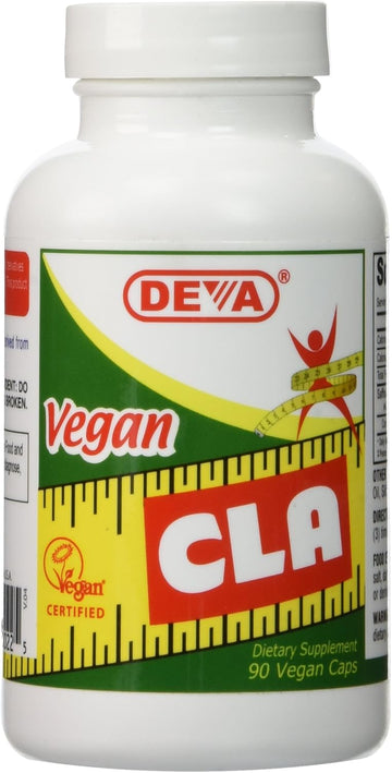 DEVA Vegan Vitamins Conjugated Linoleic Acid (CLA), from NON-GMO Safflower Oil, 90 Capsules, 1-Pack