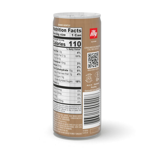 Illy Ready To Drink Coffee – Latte Macchiato Cold Brew Cans - 100% Arabica Coffee - Smooth & Refreshing Taste - Convenient, Easy To Carry Coffee Drink With Milk – 8.5 Oz